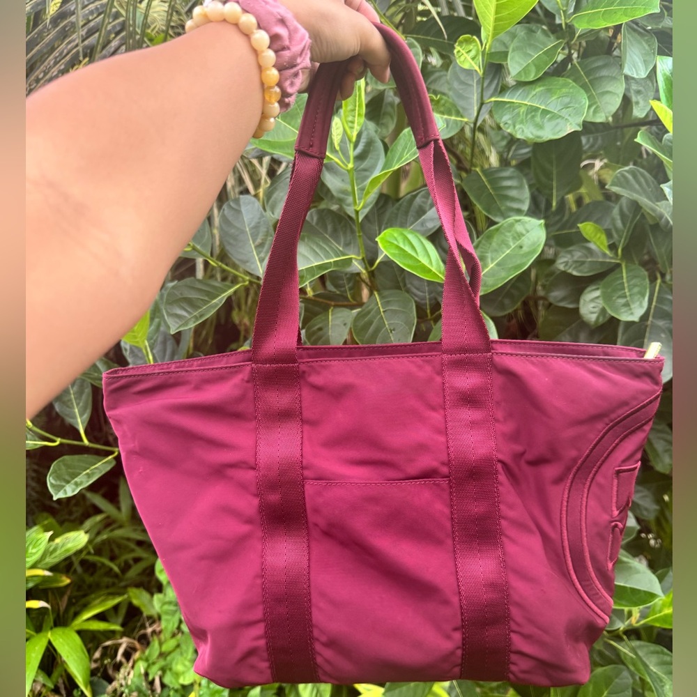 Tory Burch Maroon Tote w/ dust bag - Picture 4 of 8